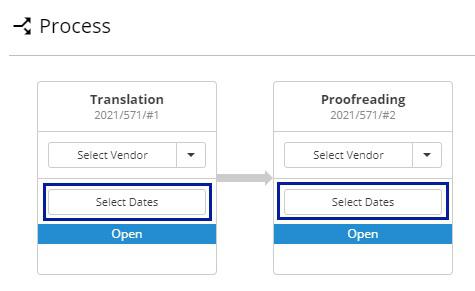 Select dates in XTRF Projects 01