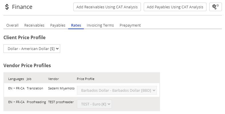 Finance card in Smart Projects in XTRF 03