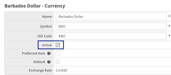 How to change currency in XTRF 05