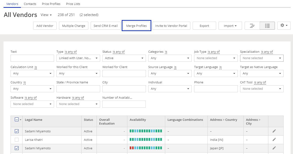 Duplicate profiles in XTRF 02